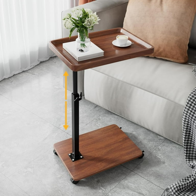 Over-the-Sofa Workstation Tray, Adjustable Height, Side Storage Pocket