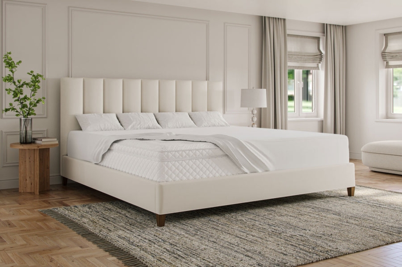 Oversized Quilted Mattress Protector with Deep Pockets in White