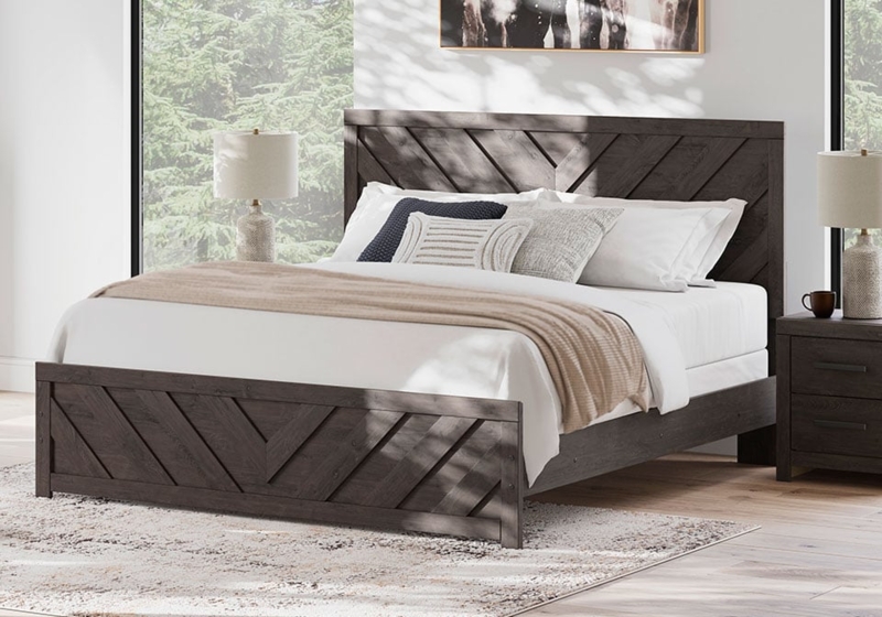Panel Bed Channel Tufted Matching Set Contemporary Style