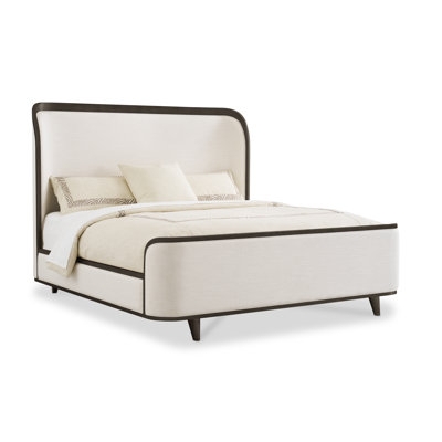 Platform Bed with Padded Headboard and Low Profile Frame