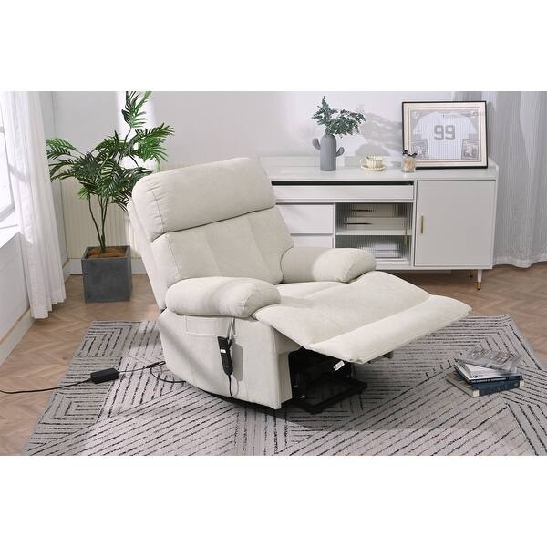 Power Lift Recliner Oversized Charcoal With Pillow Top Arms