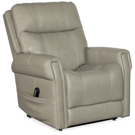 Power Lift Recliner with Nailhead Trim & Rolled Arms