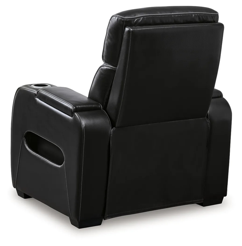 Power Recliner Contemporary Style Fully Upholstered Back View