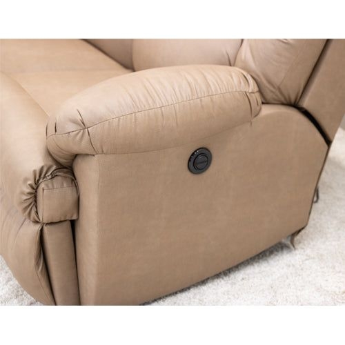 Power Reclining Loveseat with Compact Two-Seat Design in Light Gray