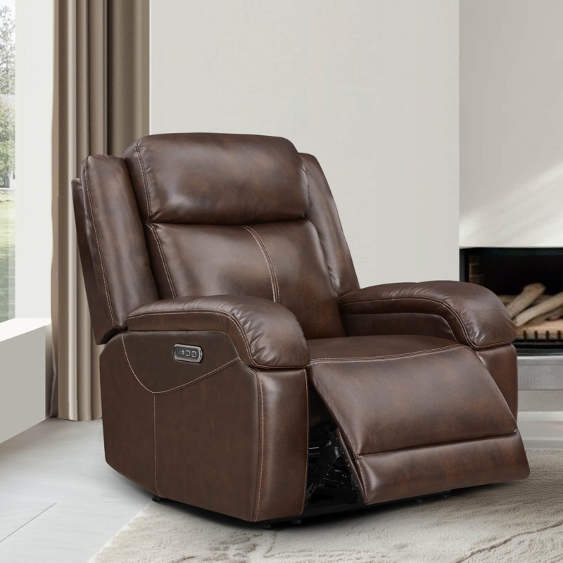 Recliner Chair Mid-Century Modern Style with Tapered Wood Legs
