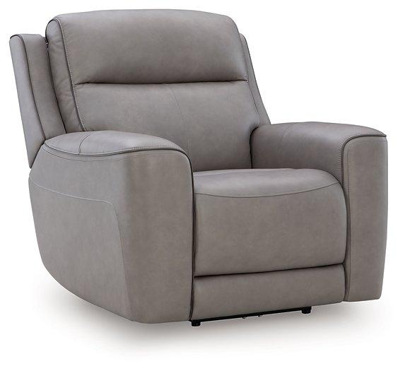Recliner Charcoal Gray Textured Overstuffed Padded Arms