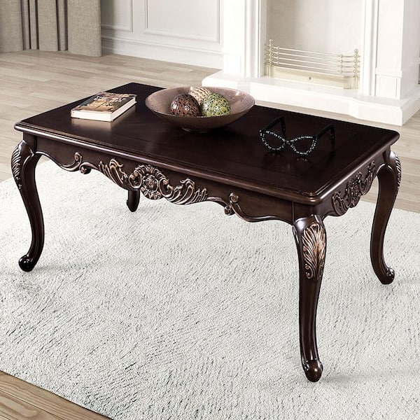 Rectangular Coffee Table with Two Woven Storage Baskets on Shelf