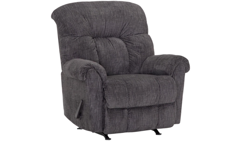 Rocker Recliner Traditional Padded Rolled Arms with Tufted Backrest