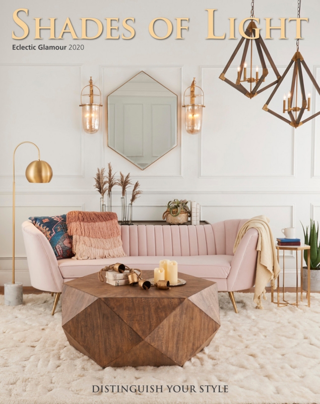 Round Slab Coffee Table in Textured Charcoal with Gold Angled Legs