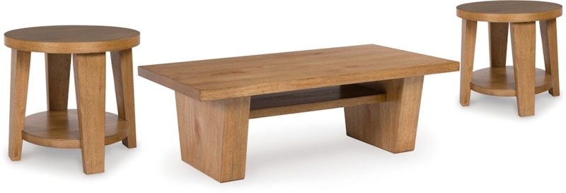 Rustic Coffee Table Set with Slatted Lower Shelf and Metal X-Brace