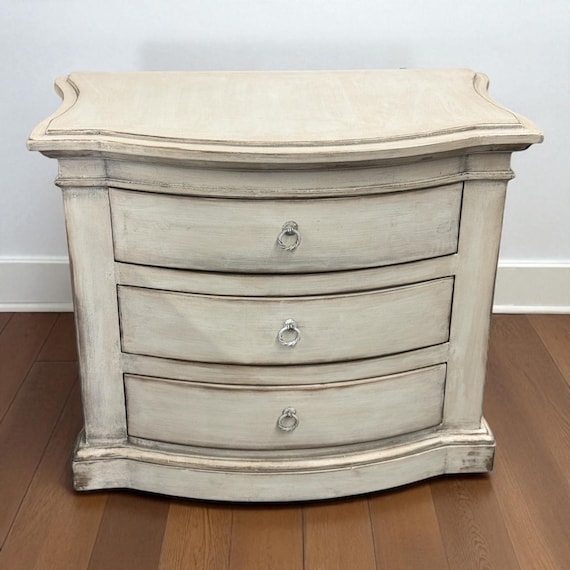Rustic Cottage Style Nightstand with Handmade Distressed Look