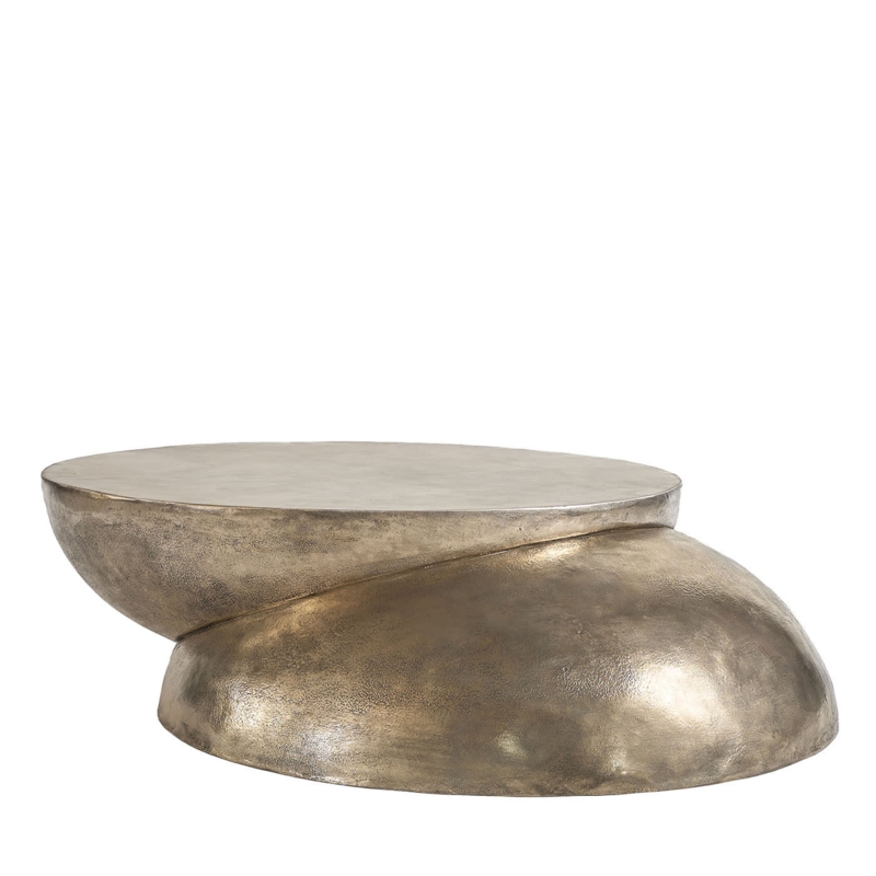 Sculptural Coffee Table Interlocking Design Biomorphic Form