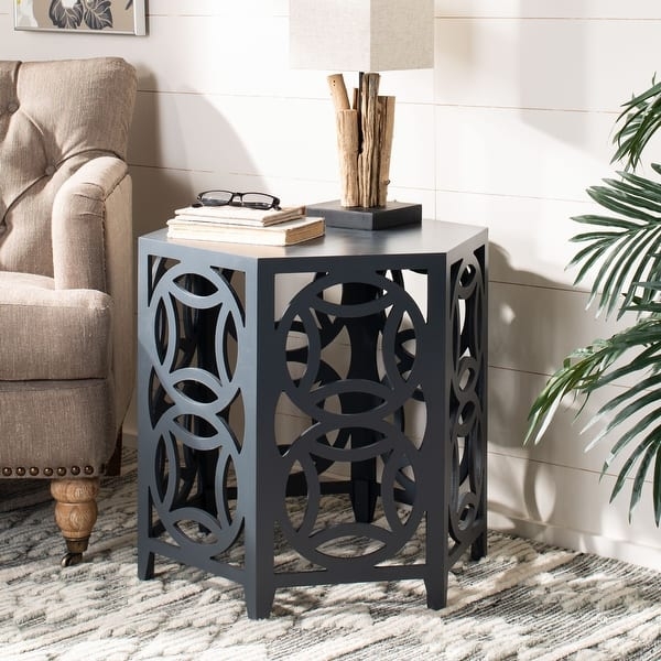 Sculptural Hourglass Side Table, Concrete Look