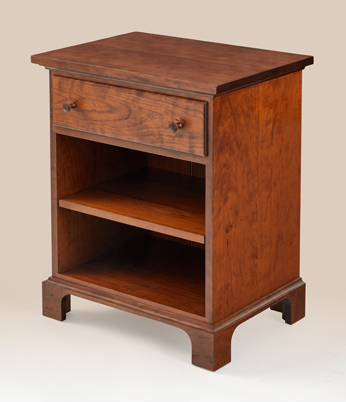 Shaker Style Cherry End Table Square Top Lower Shelf