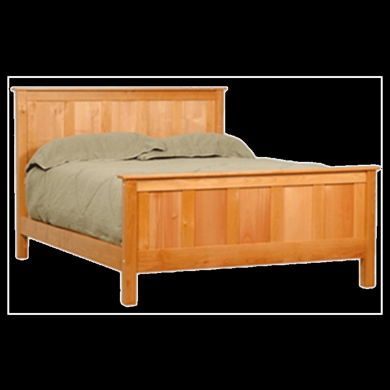 Shaker Style Plank Headboard with Square Posts and Solid Legs