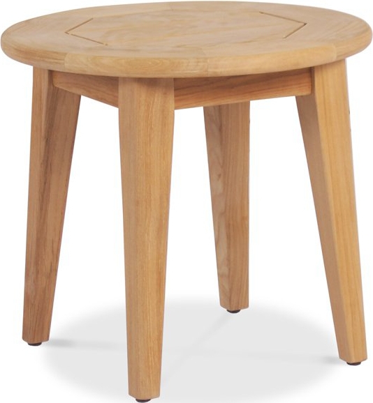 Side Table Charcoal Circular Lower Shelf Minimalist