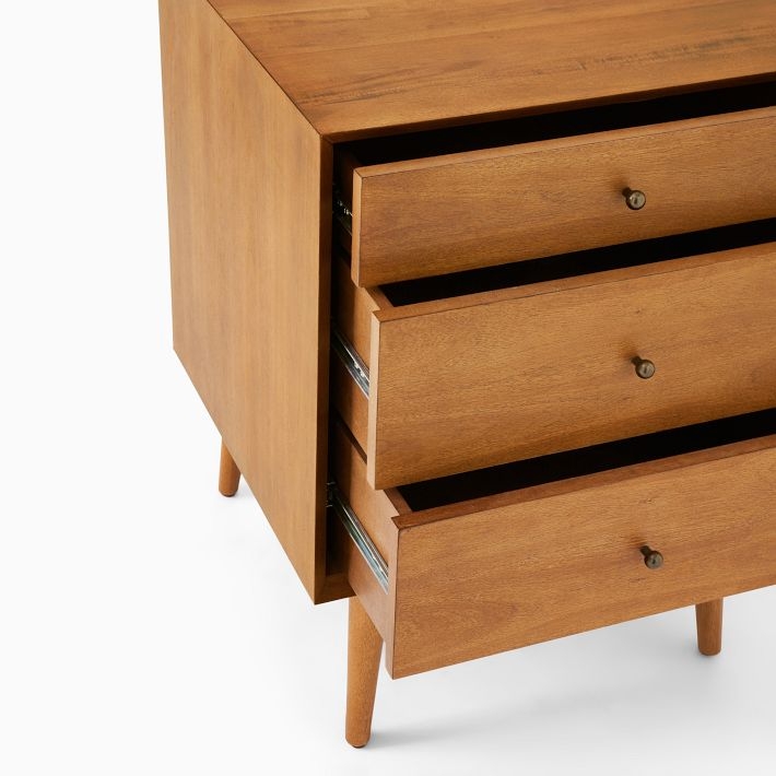 Side Table, Mid-Century Modern Round Wood Tripod Base