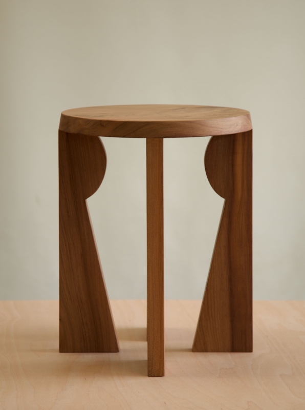 Side Table Organic Figurative Silhouette Matte Plaster Finish