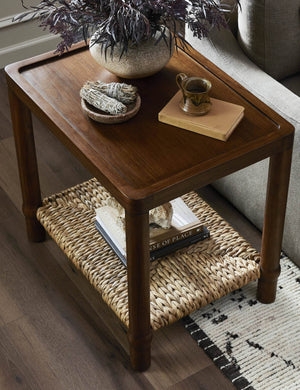 Side Table Sculptural Tripod Base Carved Legs Organic Modern