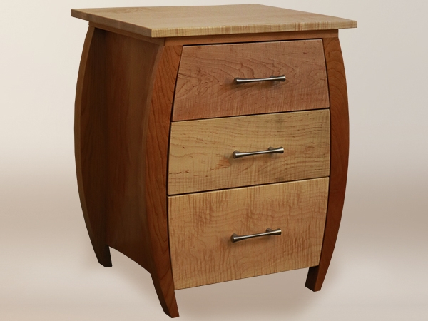 Side Table, Traditional Whitewashed With Bun Feet And Ring Pulls
