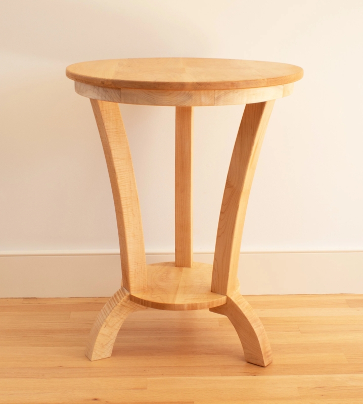 Side Tables Nesting Capability, Curly Grain Texture, Tapered.