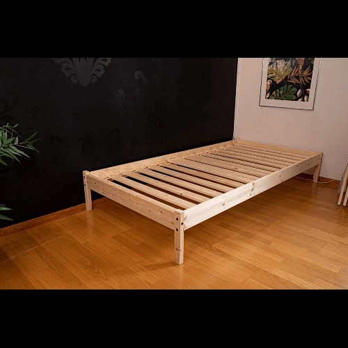 Slatted Platform Bed Japandi Clean Silhouette