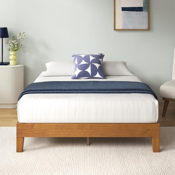 Slatted Wood Platform Bed with Low Profile