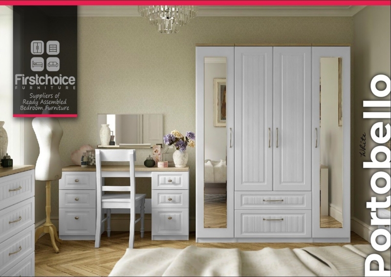 Sleek White Bedroom Furniture Set with Minimalist Bar Pulls
