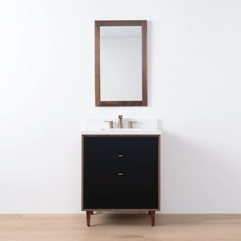 Slim 30 Inch Bathroom Vanity with All Drawer Design