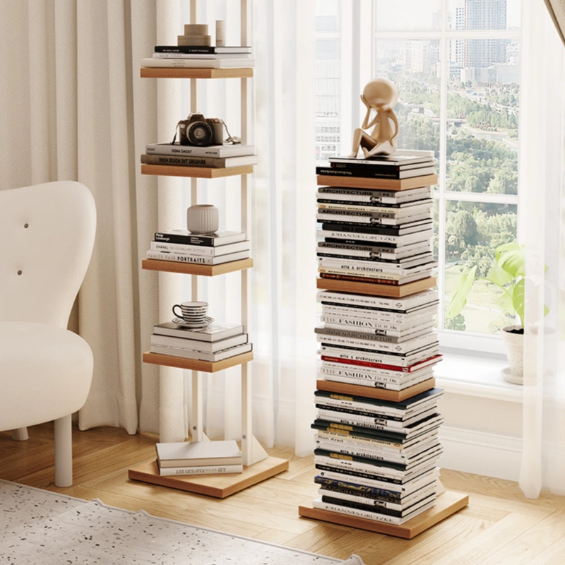 Spine Bookcase Ultra Slim Profile Matte Black Metal Freestanding