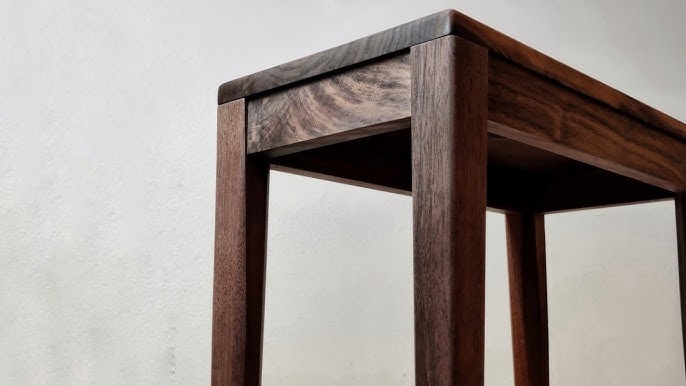 Square End Table with Sliding Dovetail Joints, Craftsman Style Wood
