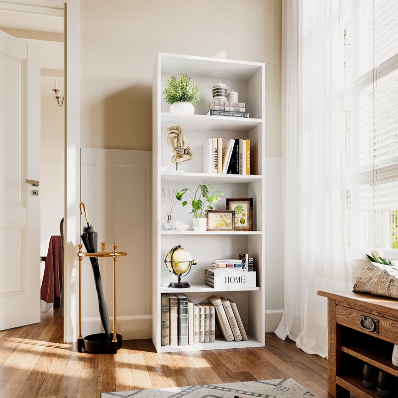 Stepped Cube Bookcase with Asymmetrical Staircase Silhouette