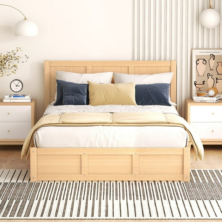 Storage Bed with Hydraulic Lift and Dual Storage System Drawers