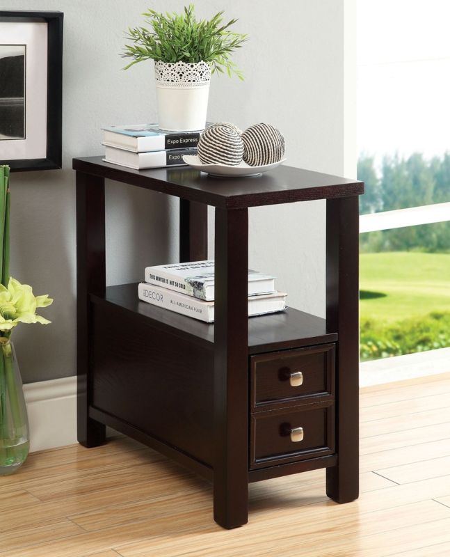 Sturdy Round Side Table with Bold Cross-Pedestal Base Design