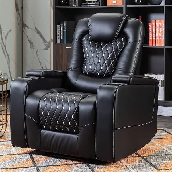 Three Seat Home Cinema Recliner with Hidden Arm Storage and LED