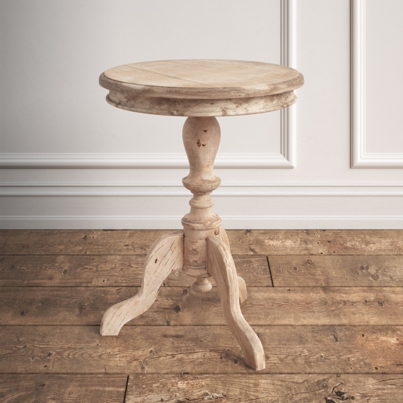 Traditional Dark Brown End Table with Lower Shelf
