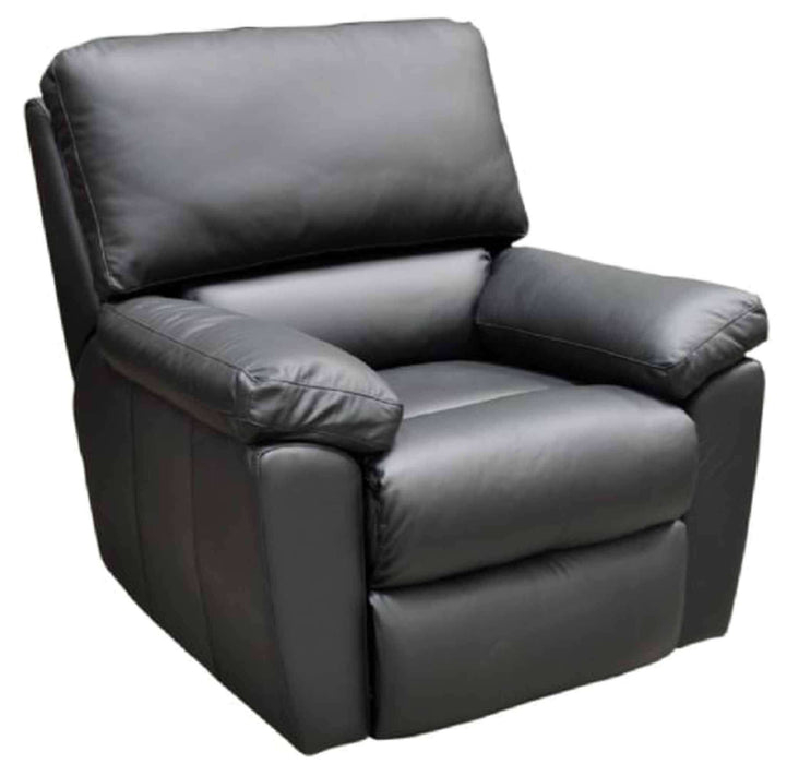 Traditional High-Back Recliner, Leather-Like Finish & Nailhead Trim