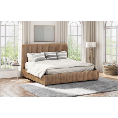 Traditional Panel Bed with Recessed Molding Dark Espresso Finish