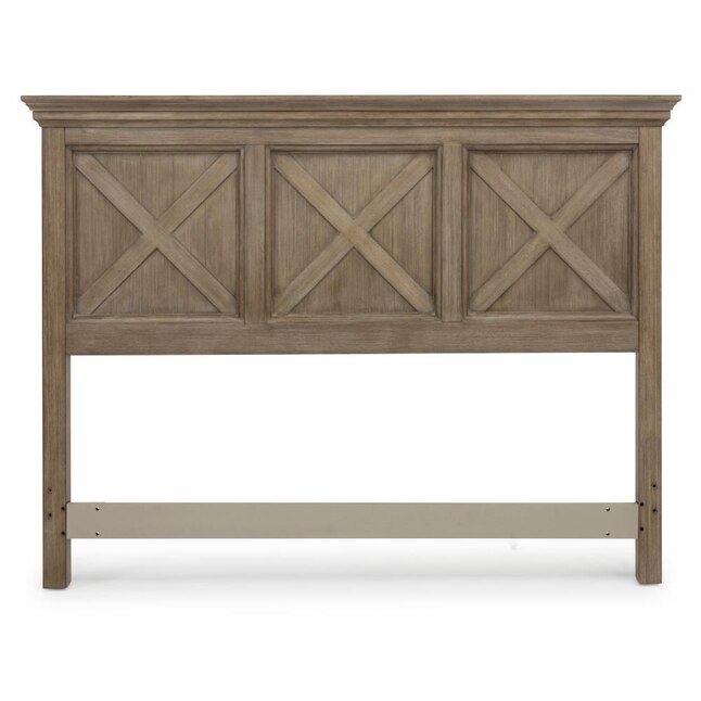 Traditional Paneled Headboard Multi Panel Design Plank Construction Brown