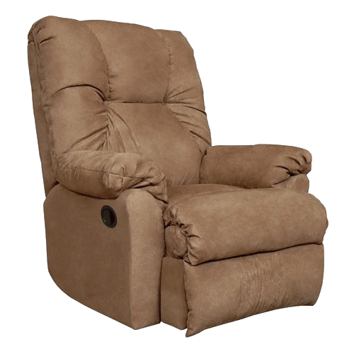 Traditional Recliner Dark Brown Leather-like Nailhead Trim