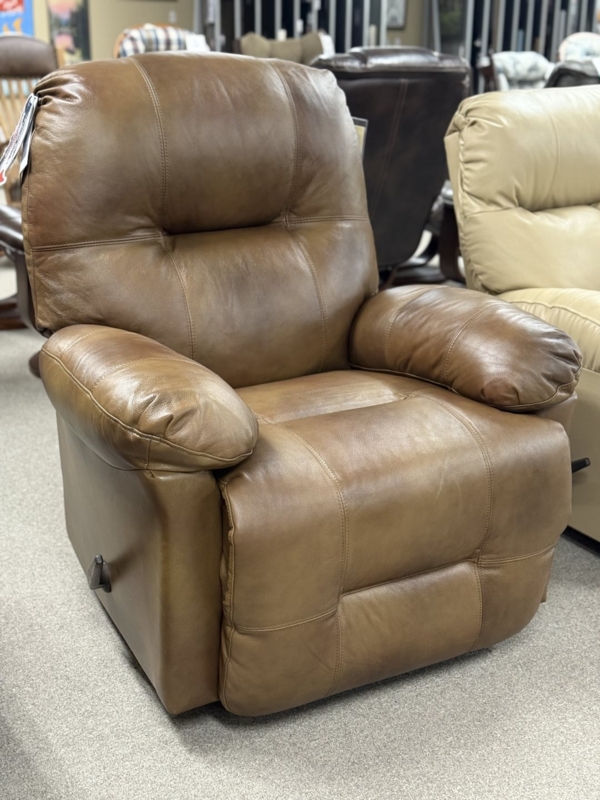 Transitional Recliner with Plush Padded Armrests and Split Backrest
