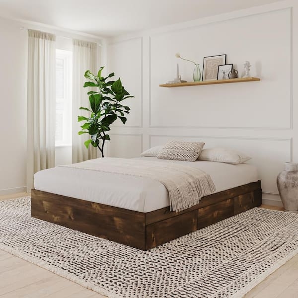 Truffle Platform Storage Bed with Headboard Niche & 3 Drawers