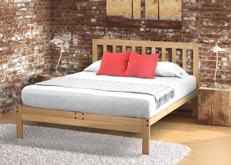 Twin Platform Bed Open Underbed Storage Scandinavian