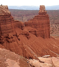 Vertical Pinnacle Red Rock Butte Formation Photography