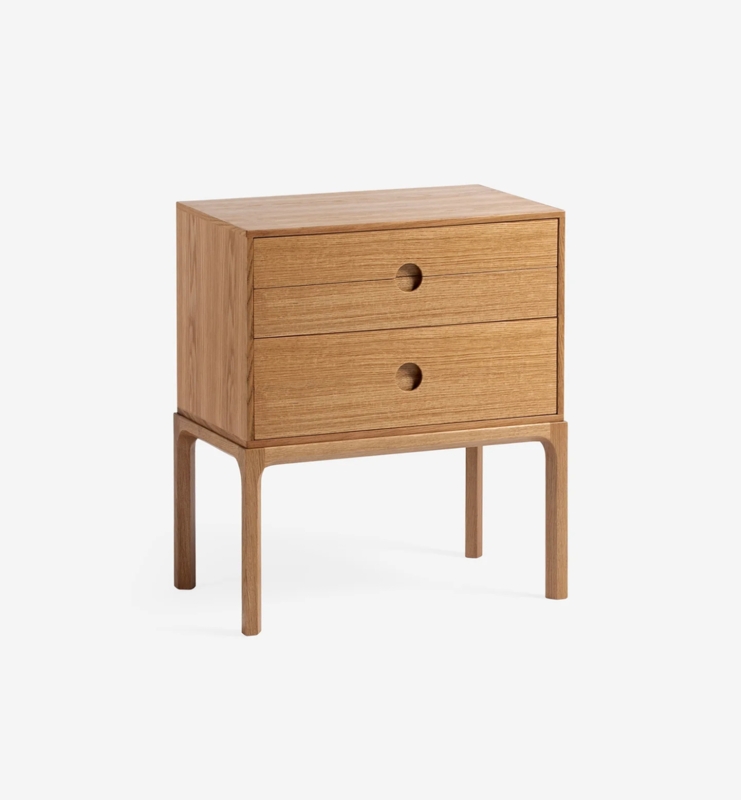 Wall Mounted Timber Nightstand Finger Pull Handle Scandinavian Minimalist