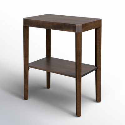 Wood Tripod Base End Table in Dark Walnut with Round Top