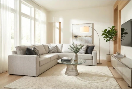 Airy Modular Sectional Sofa with Loose Back Cushions
