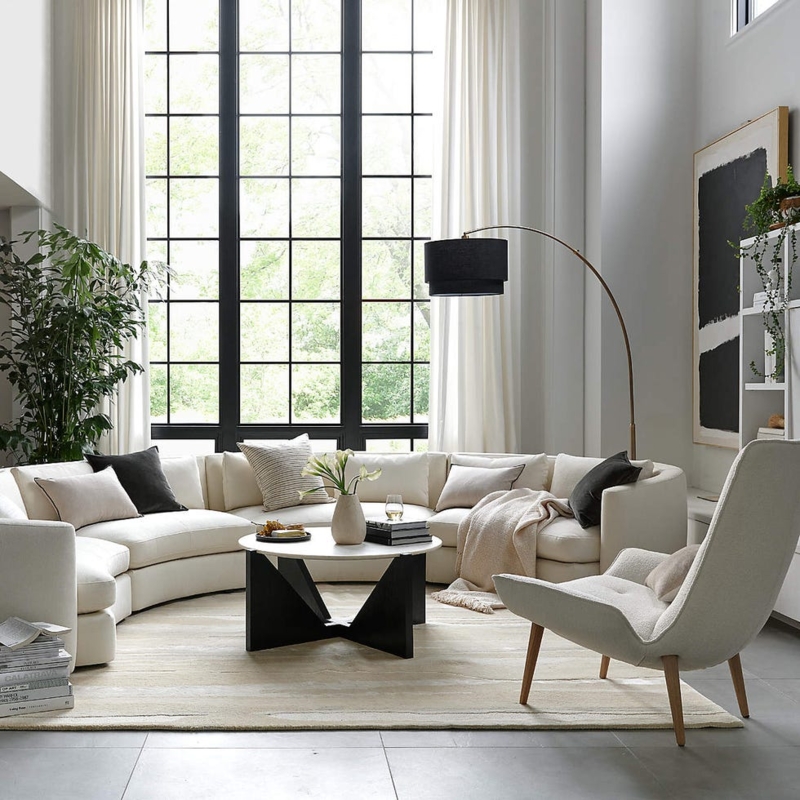 Apparently, We're in Our Curved White Sofa Era