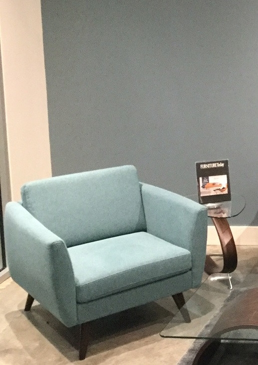 Armchair Leather-Like Tapered Legs Scandinavian Clean Neutral