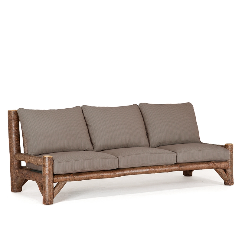 Armless Sofa Rustic Lodge Branch Frame Cabin Lounge Seating